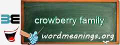 WordMeaning blackboard for crowberry family